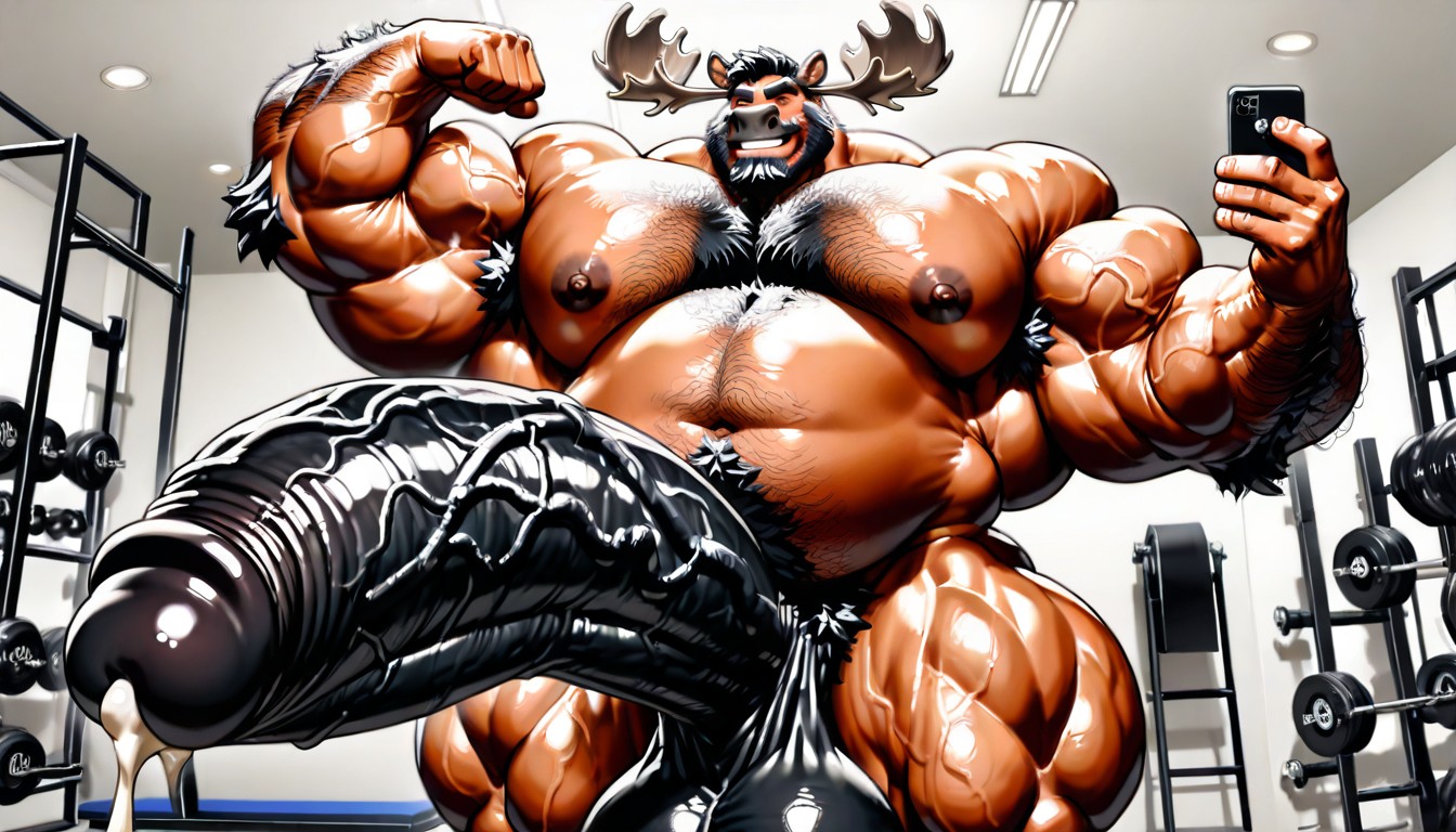 Extremely Girthy Macro Penis, Surreal Absurd Impossible Gigantic Cock Size, Lots Of Cum Furry AI Porn