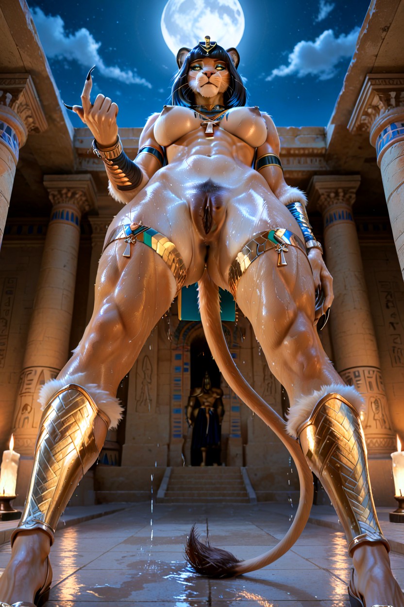 25+, Bottom Up Pov, Egyptian Temple ファーリーAIポルノ
