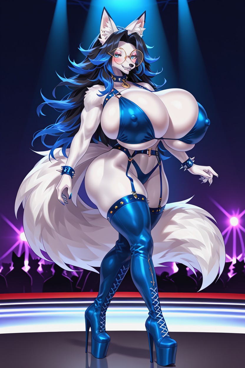 Beauty Pageant, Bimbo Body, Female Furry Furry AI Porn