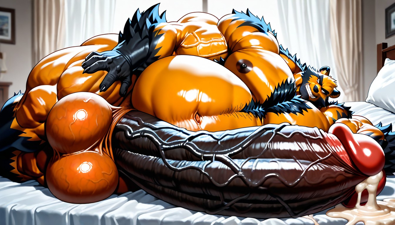 Biggest Monster Cock, Front View, Wolverine Furry AI Porn