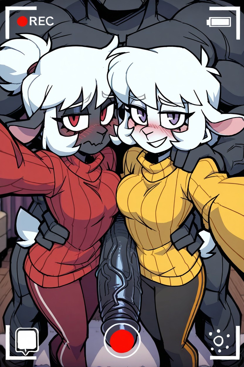 Women White Skin, Selfie, Bedroom Furry AI Porn