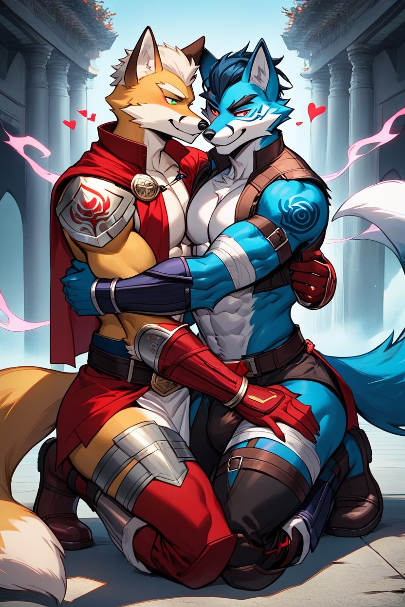 Hearts, Spirit Taller, Hugging Furry AI Porn