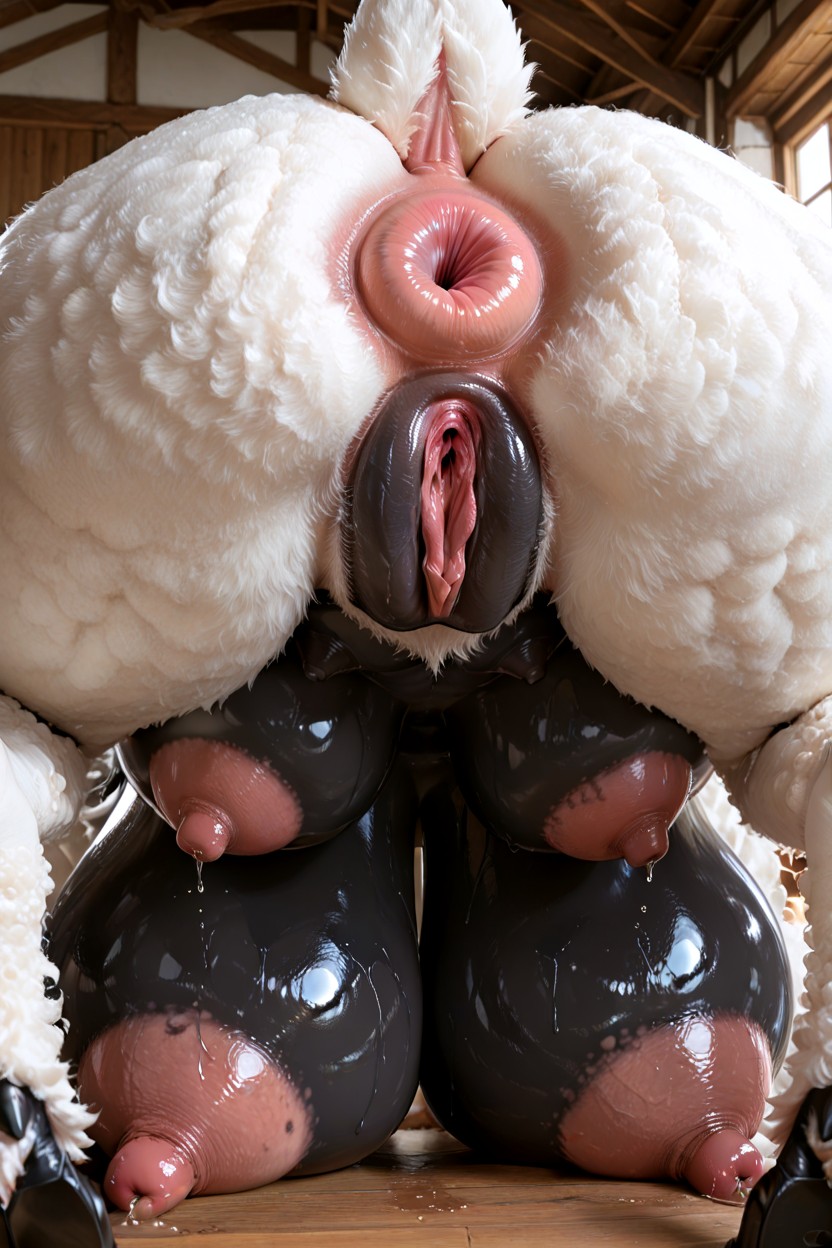 Huge Thighs, Huge Areola, Breasts Furry AI Porn
