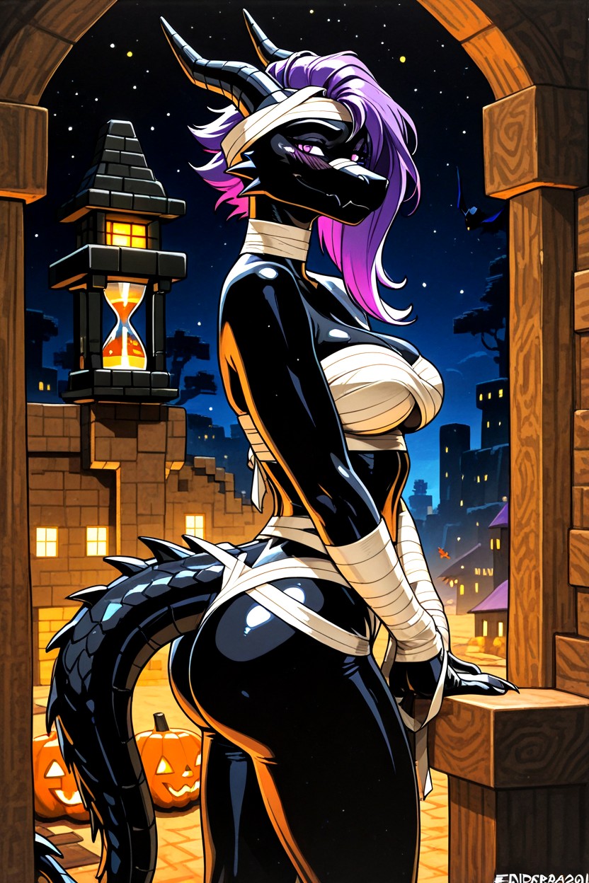 Claws, Female Anthro Dragon, Dark Scales Furry AI Porn