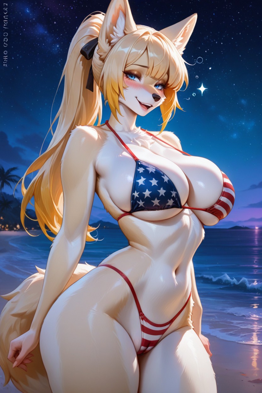 Side View, One View, At Night Furry AI Porn