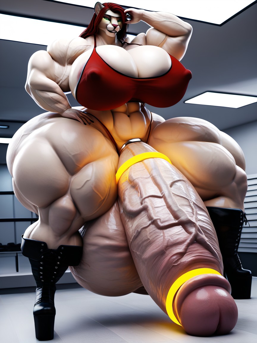 Bounce Lines On Body, Penis The Size Of The Room, Masturbating Furry AI Porn