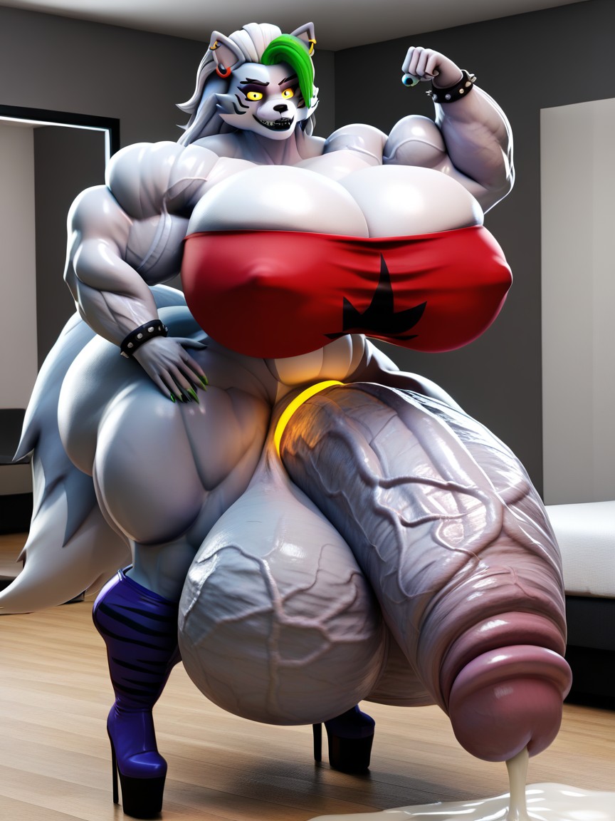 Hyper Gigantic Veiny Penis, Impossibly Gigantic Girthy Penis, Hyper Gigantic Testicles Pornografia peluda com IA