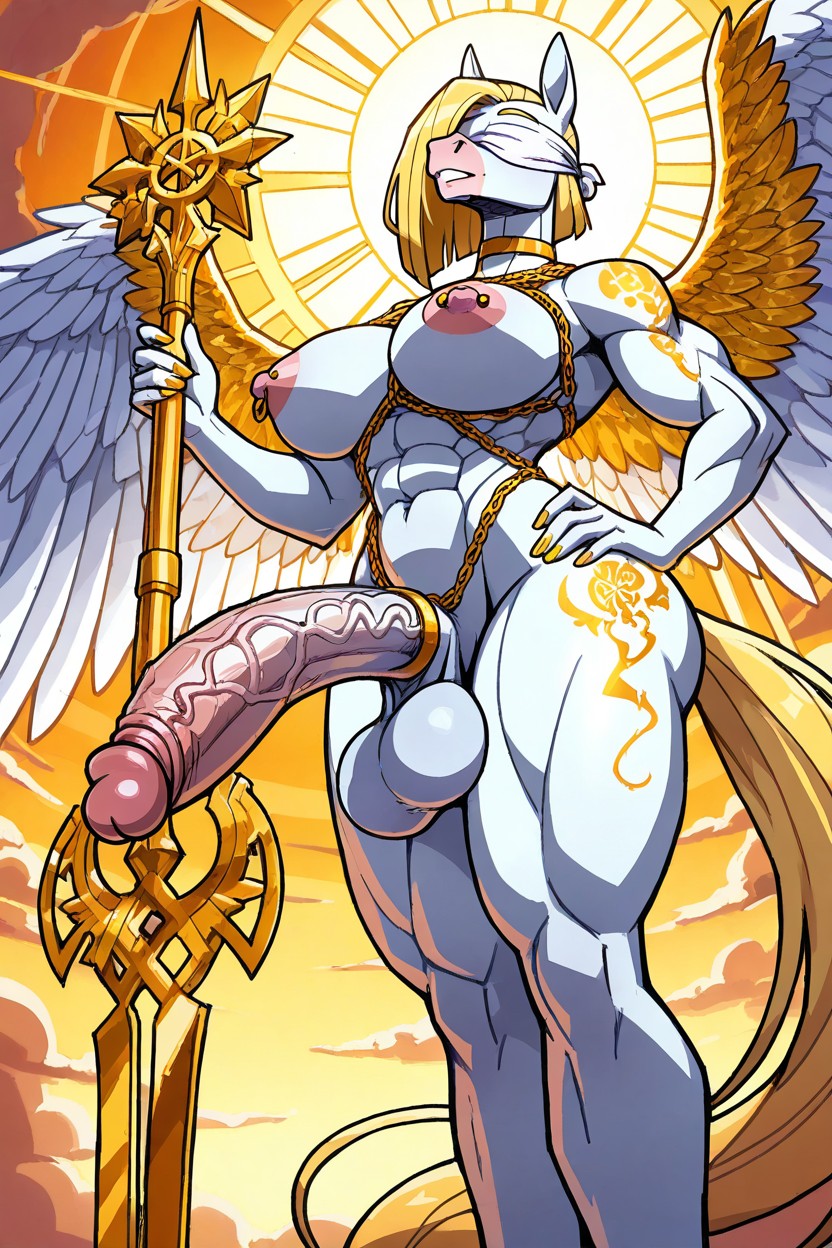Hourglass Figure, Penis Piercing, Veiny Penis Furry AI Porn