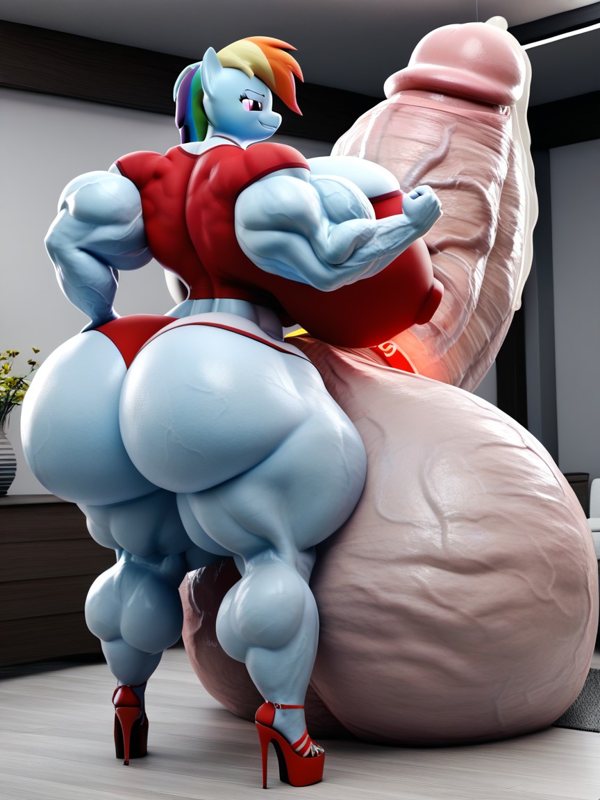 Hyper Gigantic Testicles, Transformation, Hyper Gigantic Testicles Furry AI Porn