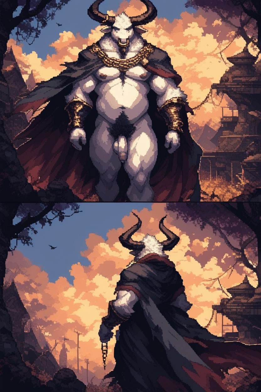 18+, Cape, Messy Thick White Fur Furry AI Porn