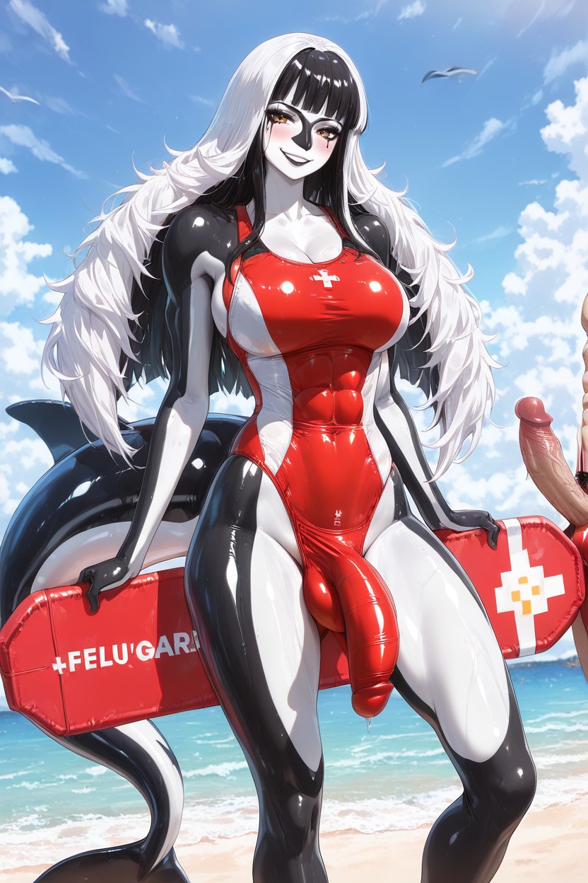 Futanari, Alone, Cetacean Furry AI Porn
