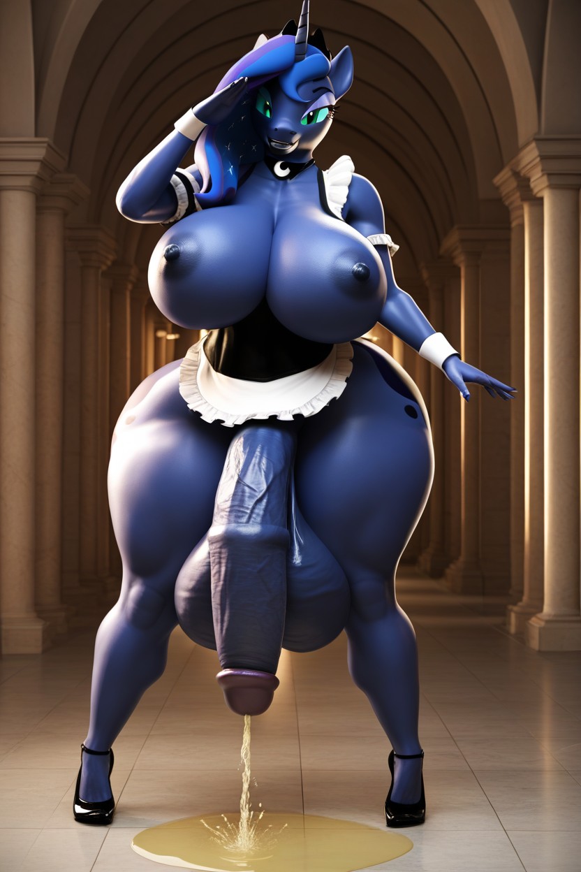 Happy, Futa Penis Peeing, Gigantic Futa Penis Furry AI Porn
