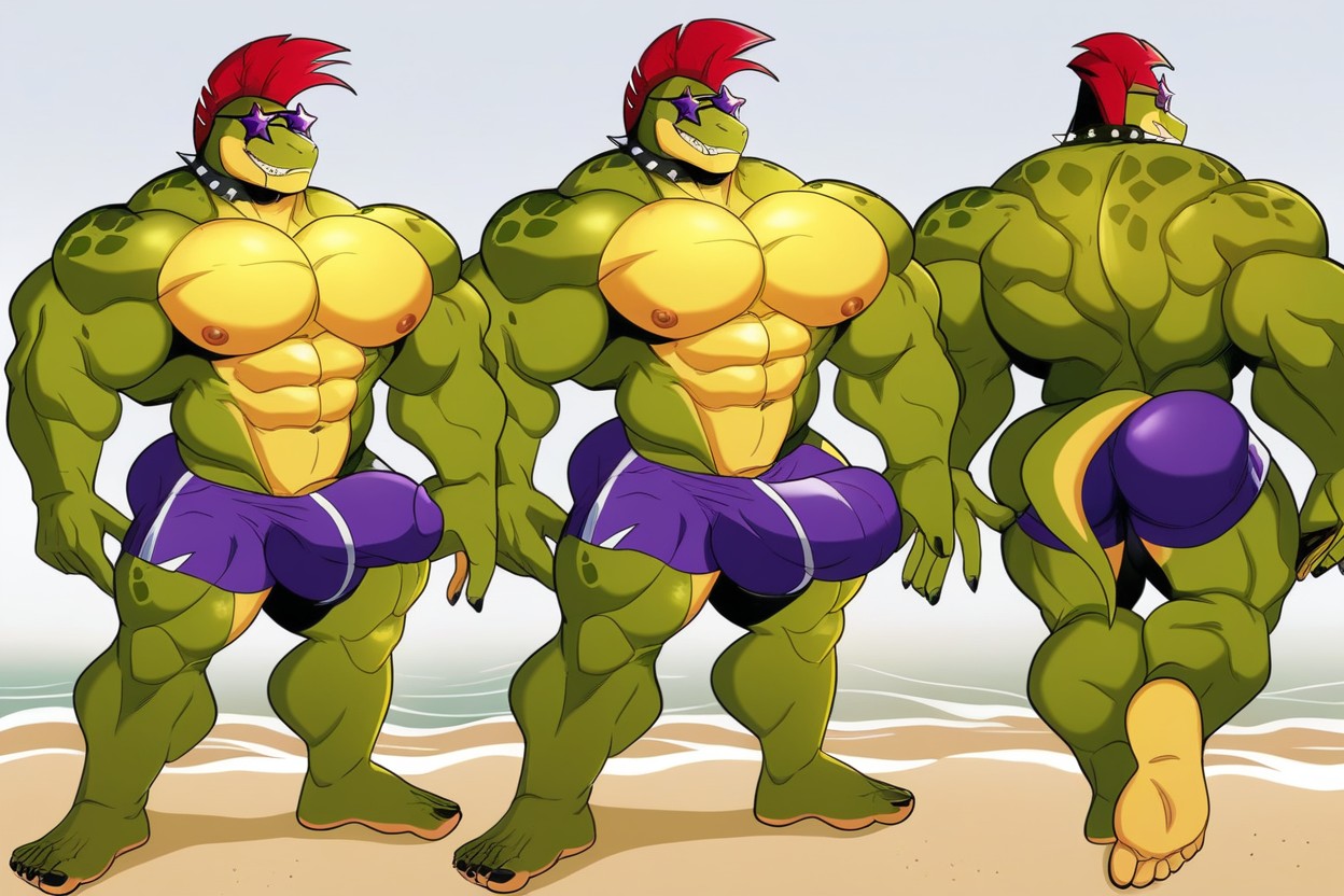 Naked, 25+, Beach Furry AI Porn