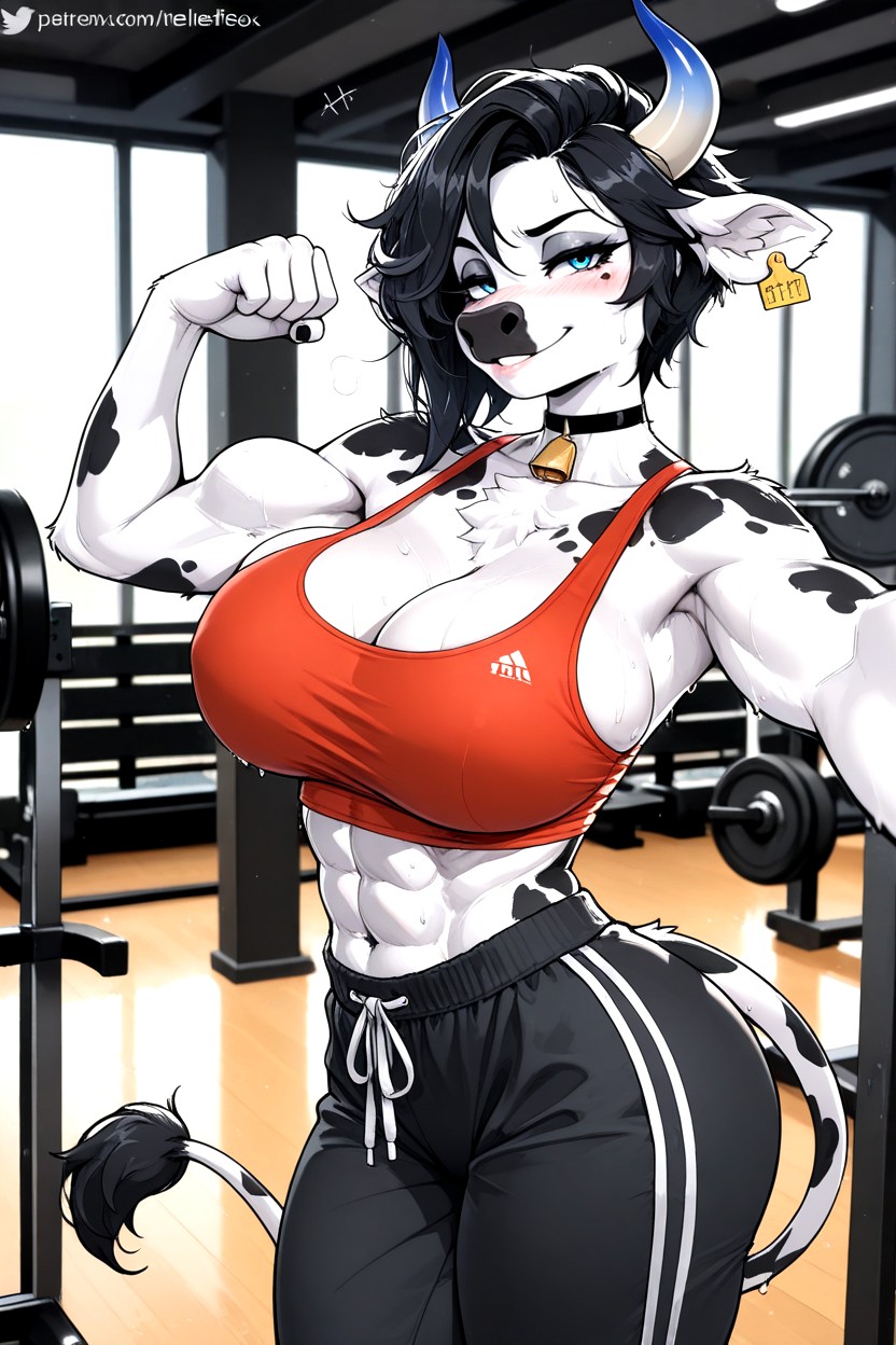 Tired, Black Nails, Gym Furry AI Porn