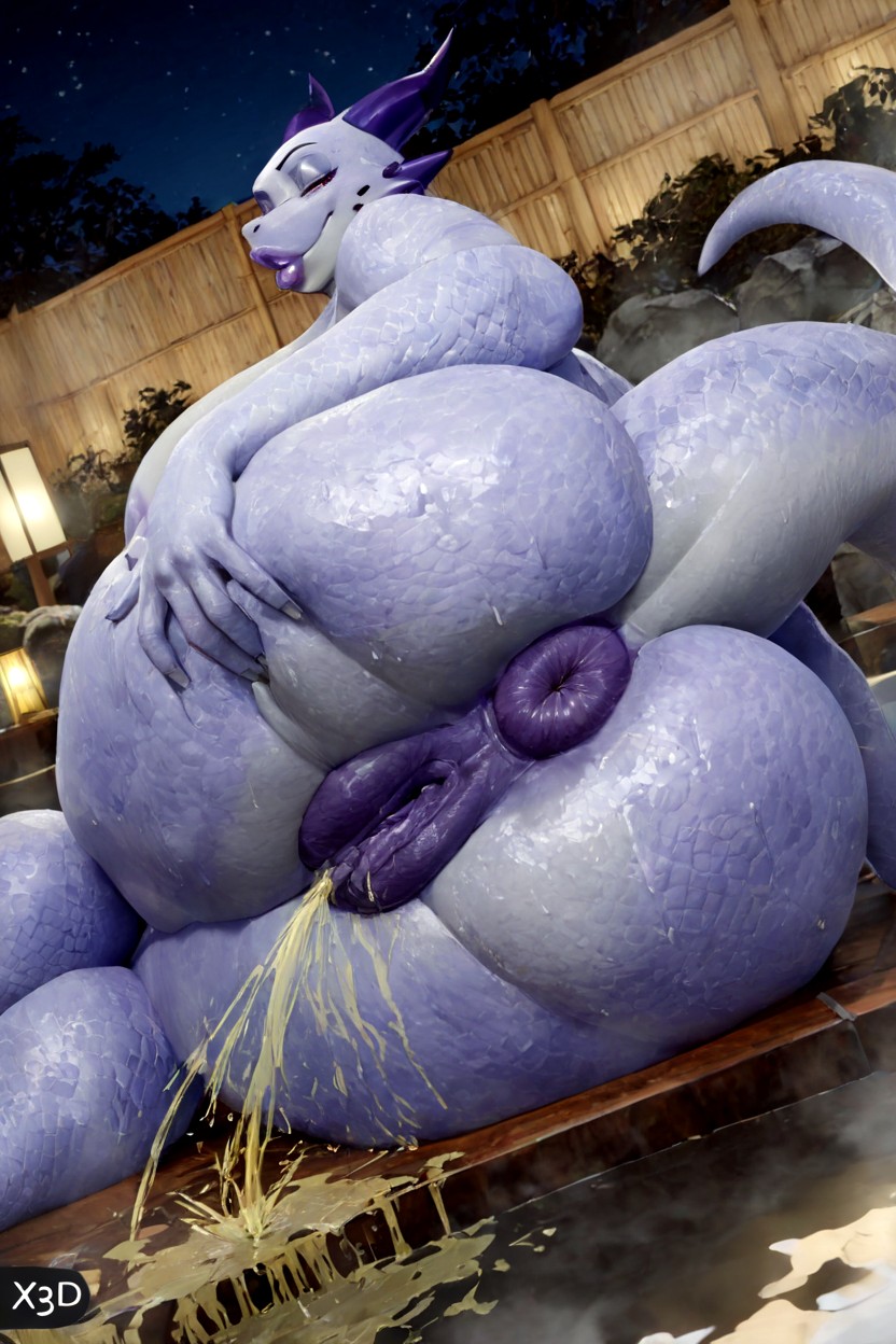 Front View, Backlit, Thicc Ass Furry AI Porn