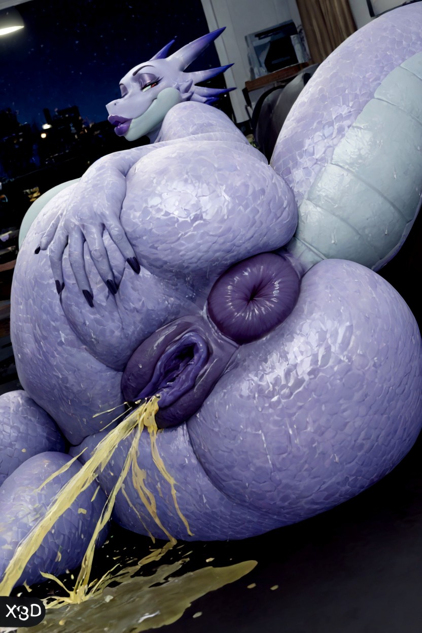 Smug Expression, Wrinkled Anus, Big Donut Anus ファーリーAIポルノ