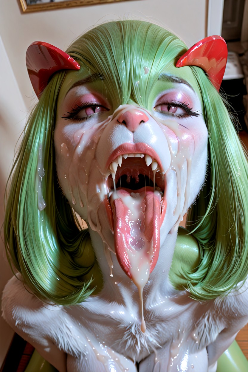 Focus On Mouth, Furry Anthro, Naked Furry AI Porn