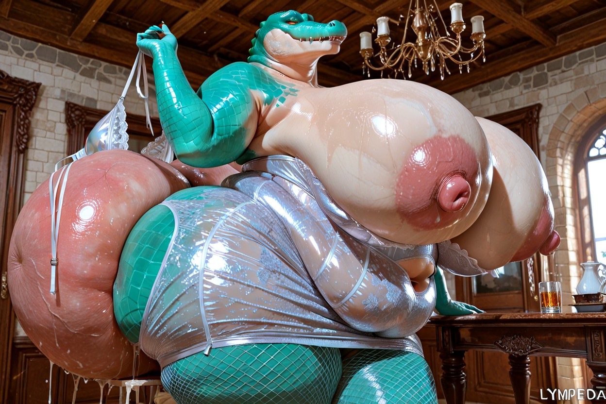 Fatty Hips, Straight Camera Angle On The Character, The Most Incredibly Huge Furry AI Porn