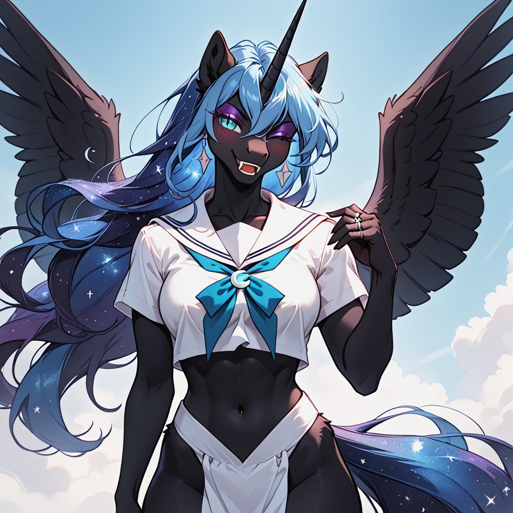 Fangs, Model, Eyebrows Furry AI Porn