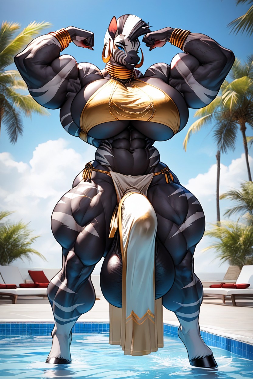 Tall Futanari, Throbbing Balls, Zecora From Mlp Furry AI Porn