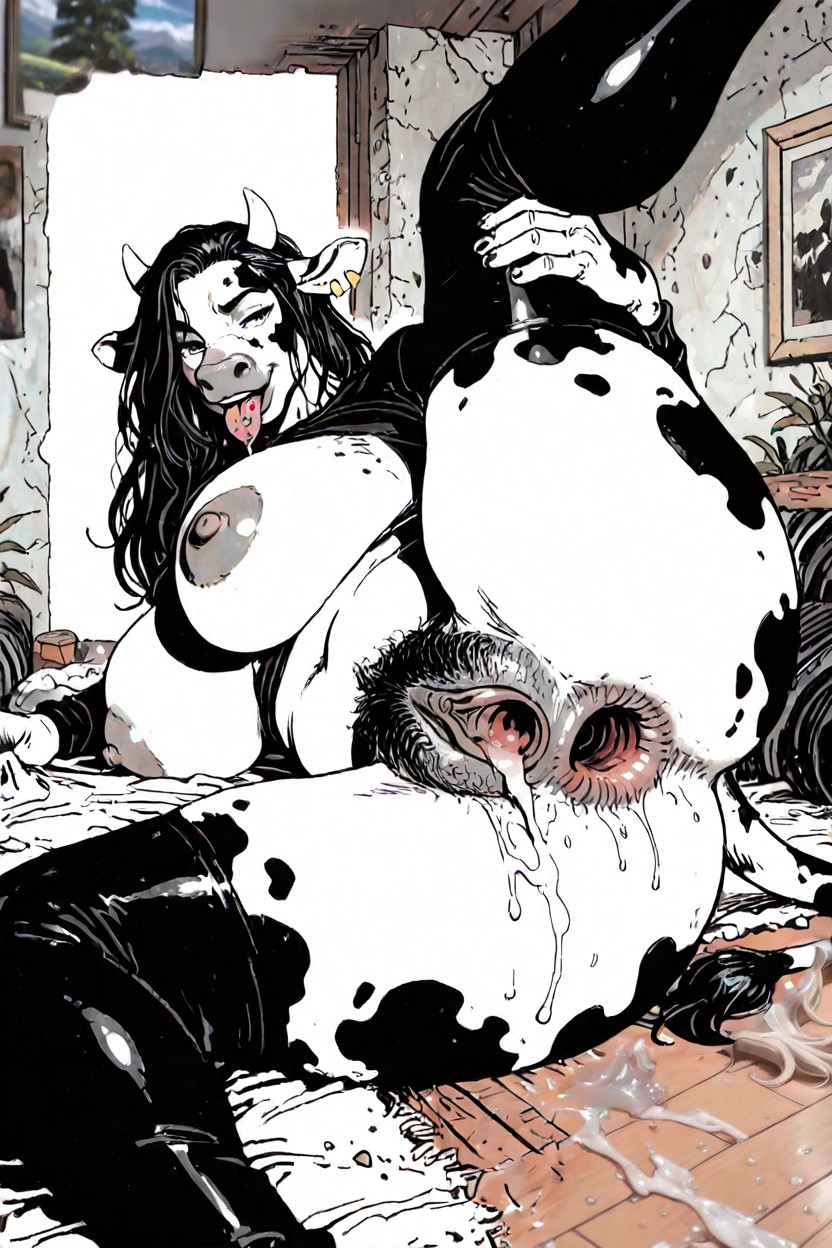Detailed Anus, Colossal Exaggerated Ass, Colossal Exaggerated Breasts Furry AI Porn