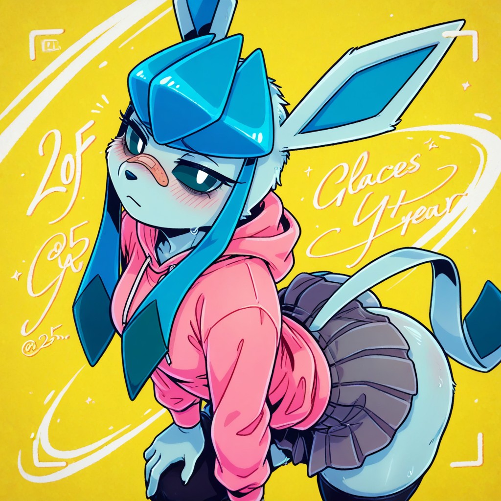 Hand On Knee, Detailed Eyes, Top Down Furry AI Porn