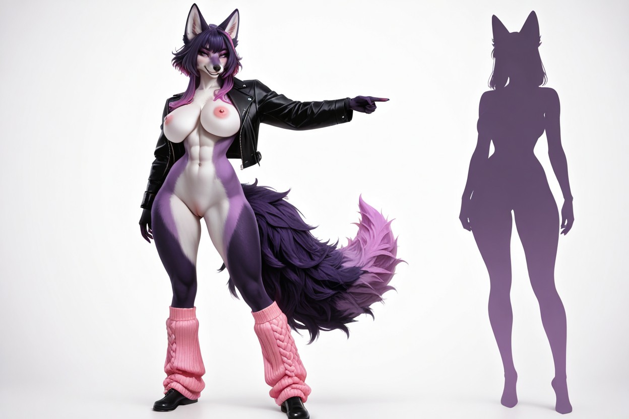 With A Feline/fox-like Appearance The Muzzle Should Not Look Like A Nose And Mouth With Ears Added The Nose And Mouth Must Retain A Clear Fox/cat-like Structure The Hair Silhouette, Soft Light, Slightly Upturned And Half-lidded Furry AI Porn