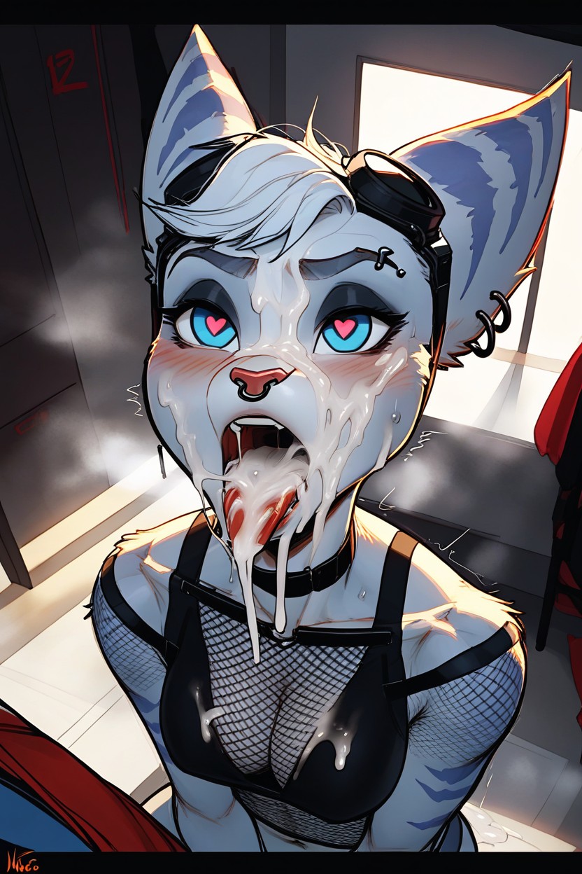 Mutated Hands, Size X, Nose Ring Furry AI Porn
