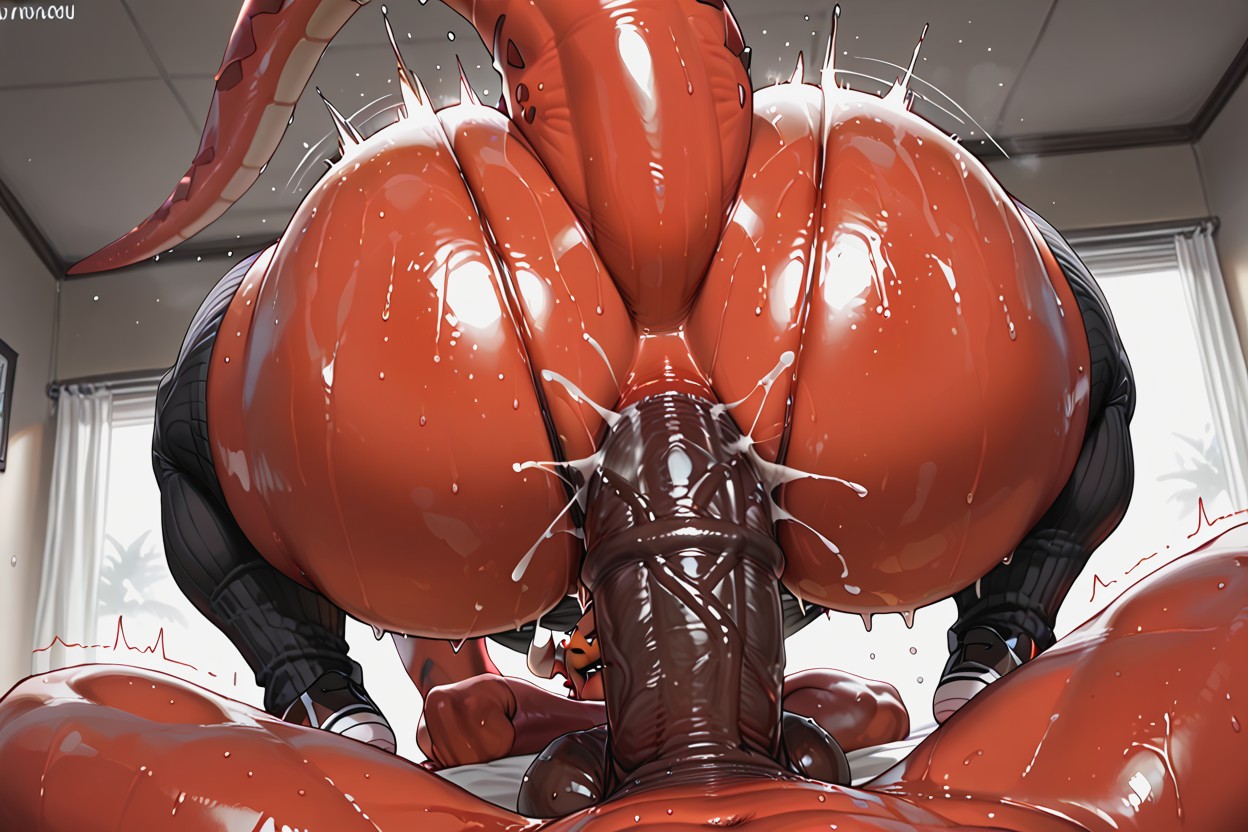 Gay, Bounce Lines, Thick Thighs Furry AI Porn