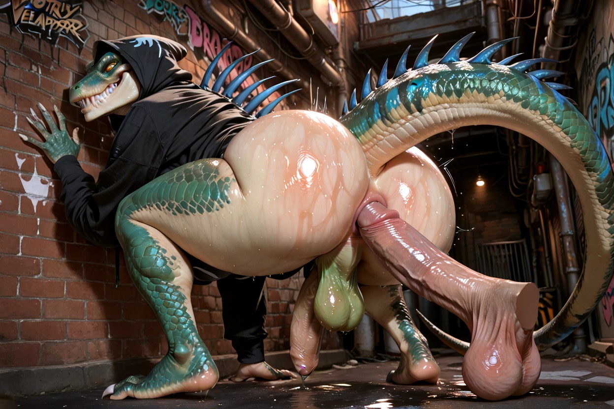 Big Balls, Colossal Hyper Ass, Toothy Grin Porno IA Furry