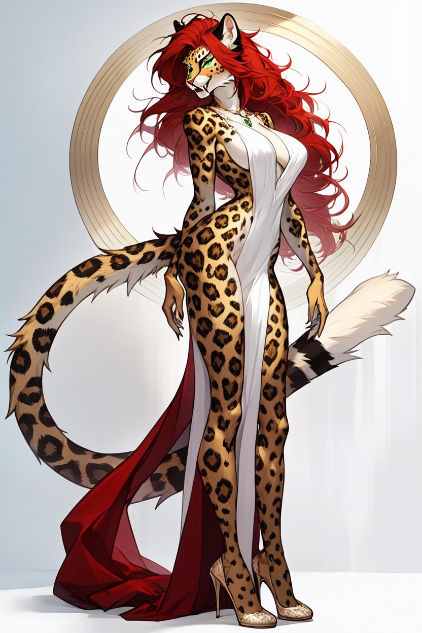 Standing, Naked, Elegant Furry AI Porn