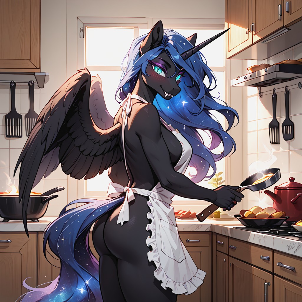 Apron, Kitchen, Kitchen Furry AI Porn
