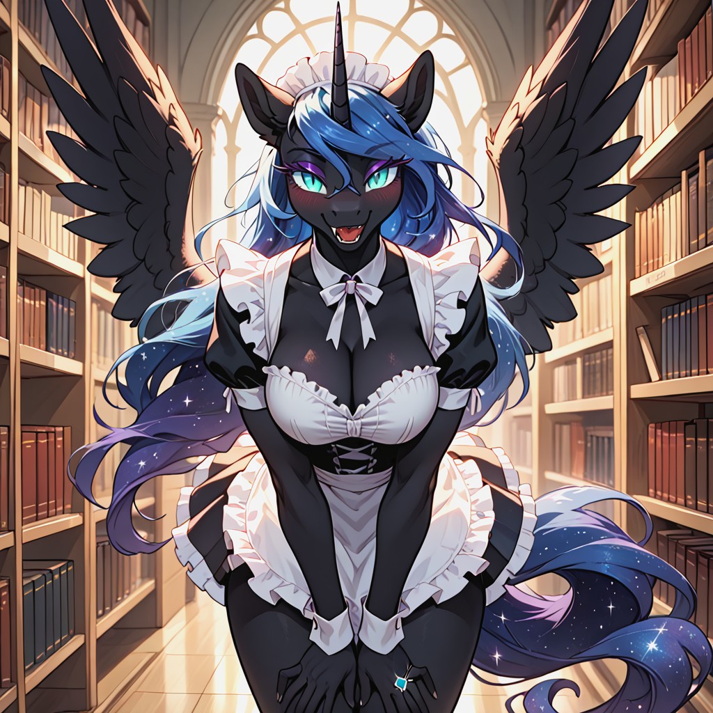 Eyebrows, Frenc Maid Outfit, Maid Uniform Furry AI Porn