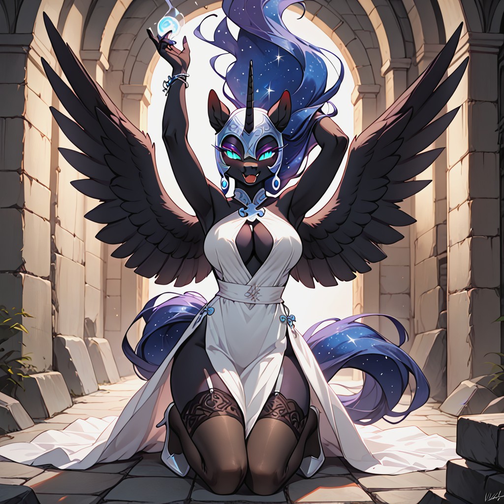 Wedding Ring, Hands Above Head, Headwearless Furry AI Porn
