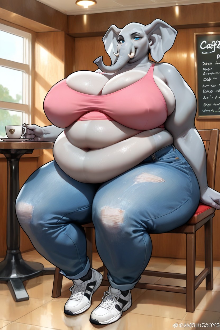 Colossal Belly, Milf, Hyper Fat Arms Furry AI Porn