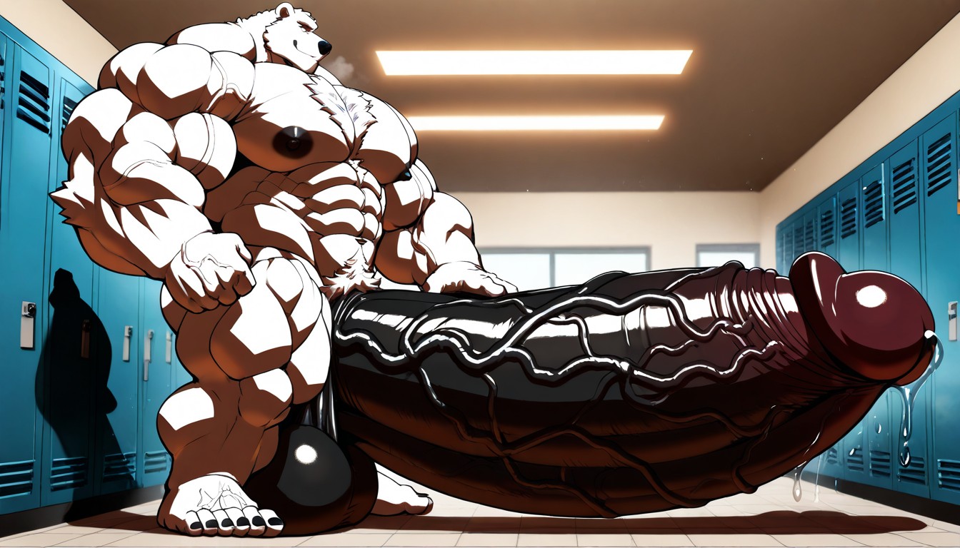 Impossibly Long And Thick Hyper Cock, Gigantic Hyper Penis Wider Than His Own Body, Extreme Hyper Penis Furry AI Porn