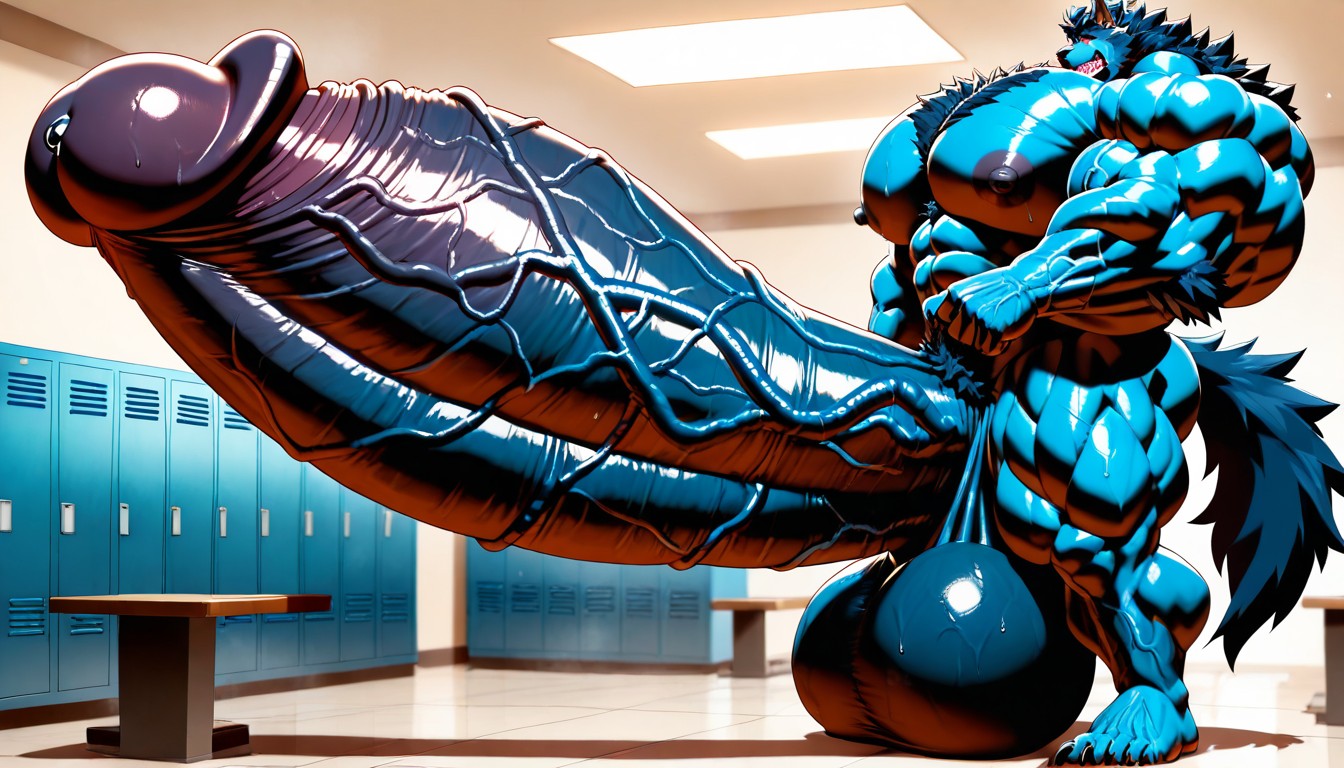 Hyper Gigantic Macro Penis, Oversized Hyper Gigantic Penis, Humongous Thick Penis Furry AI Porn