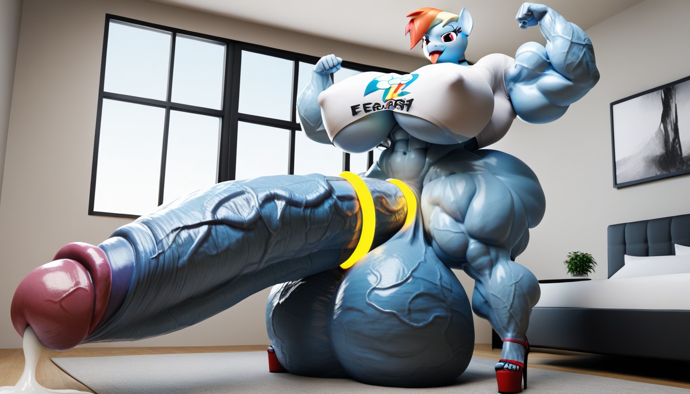 Most Gigantic Oversized Penis, Penis, Flexing Furry AI Porn