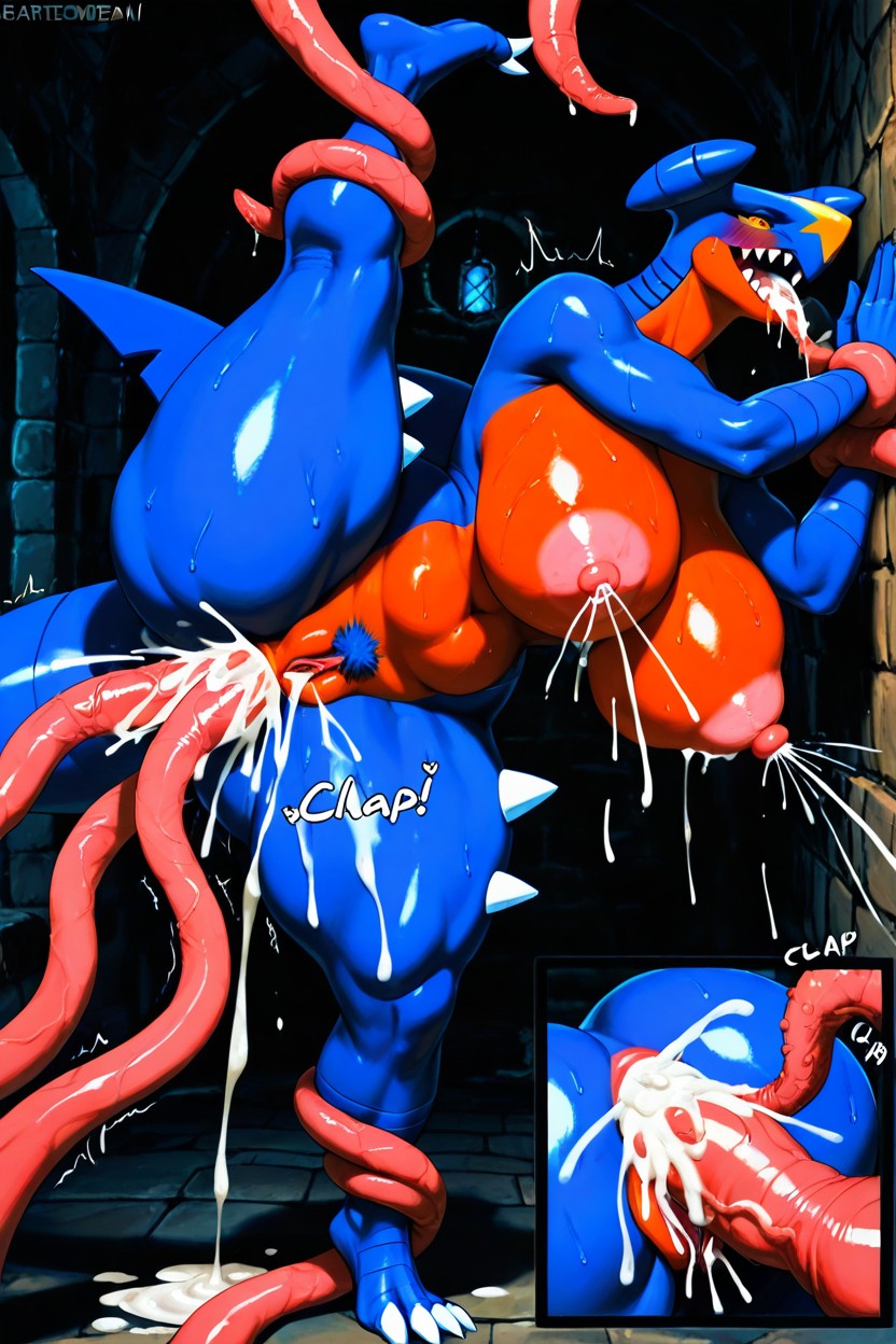 Splits, In Dungeon, Close-up View Furry AI Porn
