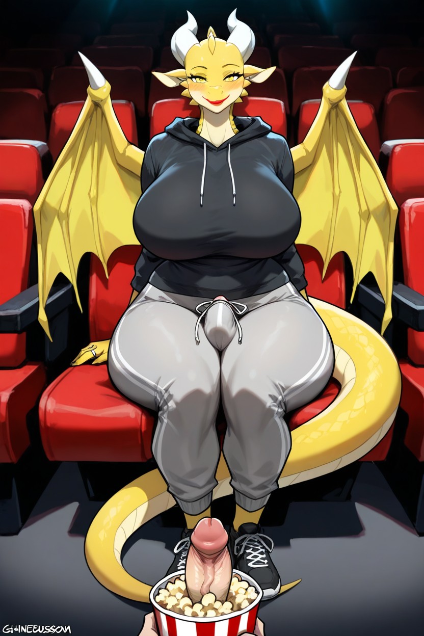 Thick Thighs, Long Tail, Futanari Porno IA Furry