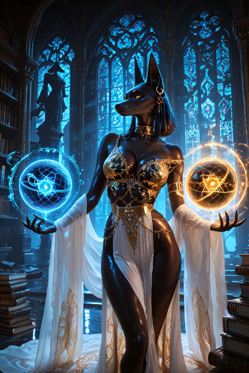 Smooth As Night, Intricate Textures, Captivating Amber‑colored Eyes With Intricate Golden Patterns On The Iris He Is Dressed In Revealing Furry AI Porn