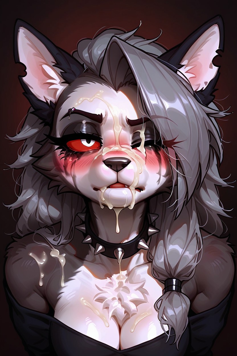 Cum On Cheeks, Roughed Up, Bored Furry AI Porn