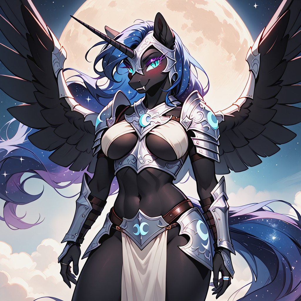Spreading Wing, Gauntlets, Glowing Eyes Furry AI Porn
