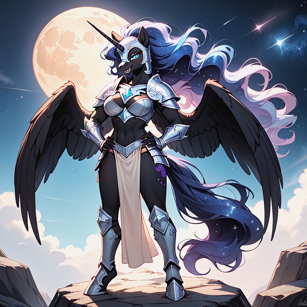 Wind In Hair, Armored Wings, Slit Pupils Furry AI Porn