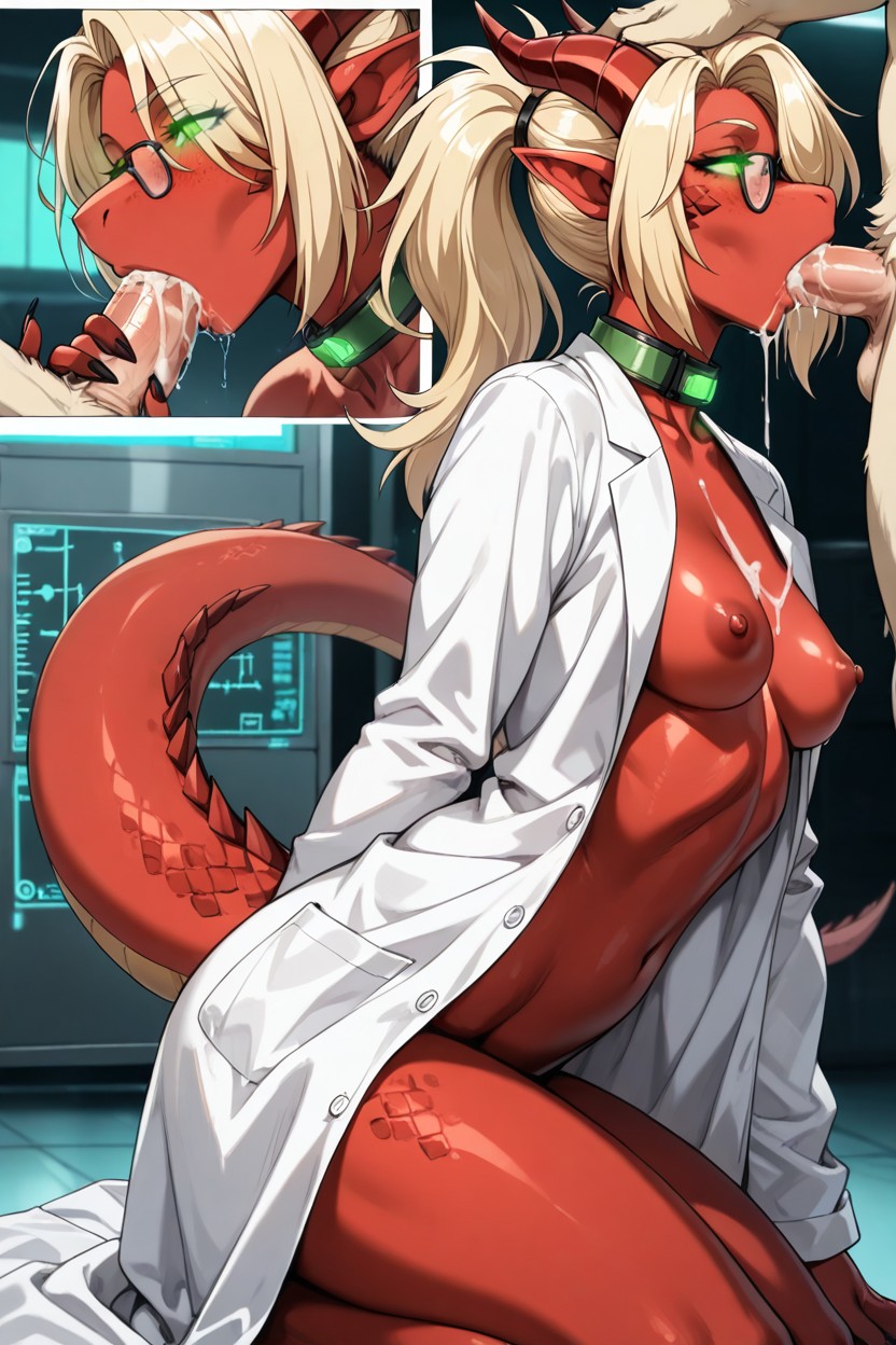 Close Up, Toned Body, Blushing Furry AI Porn