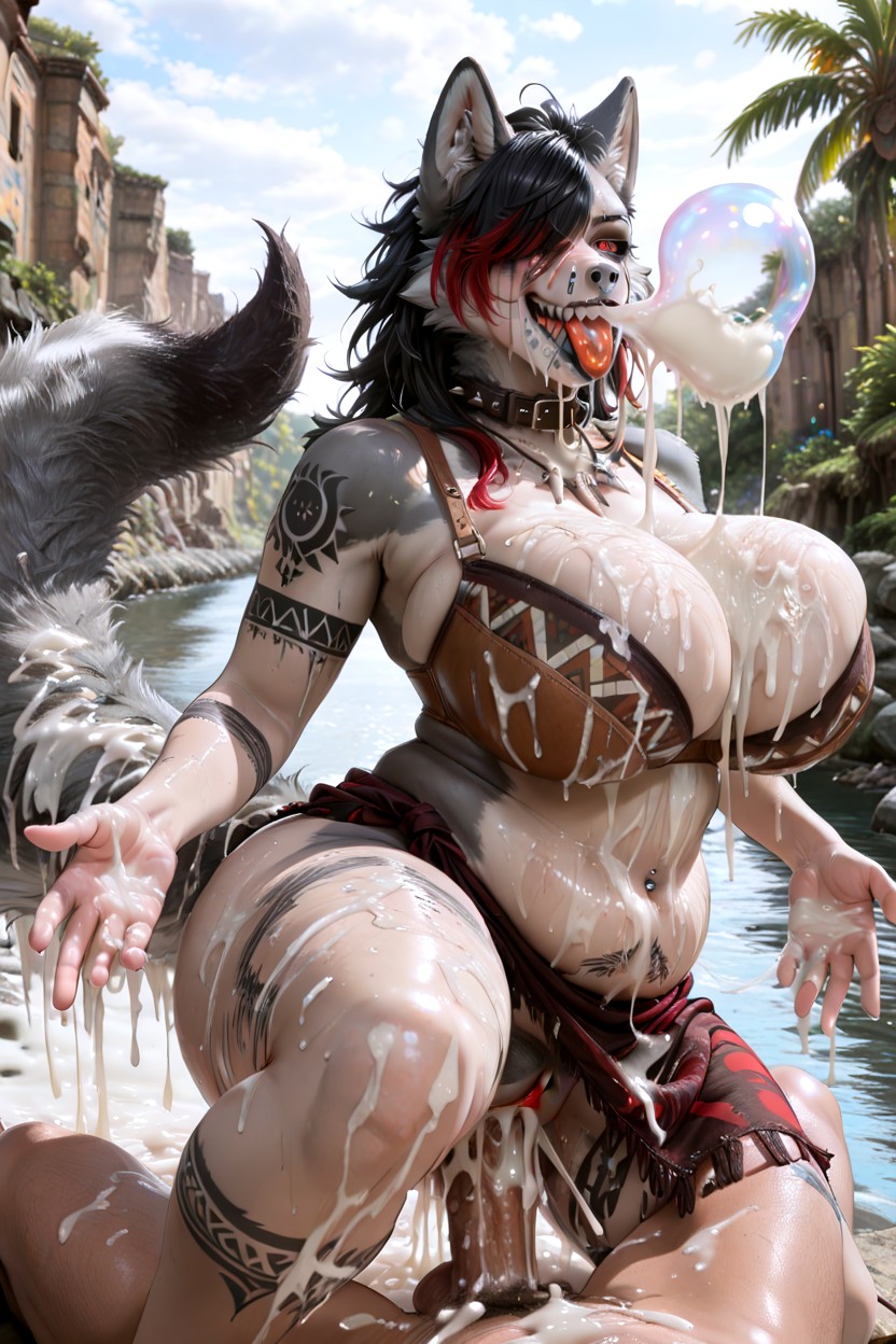 Moaning, Detailed Background, Pov Cowgirl Furry AI Porn
