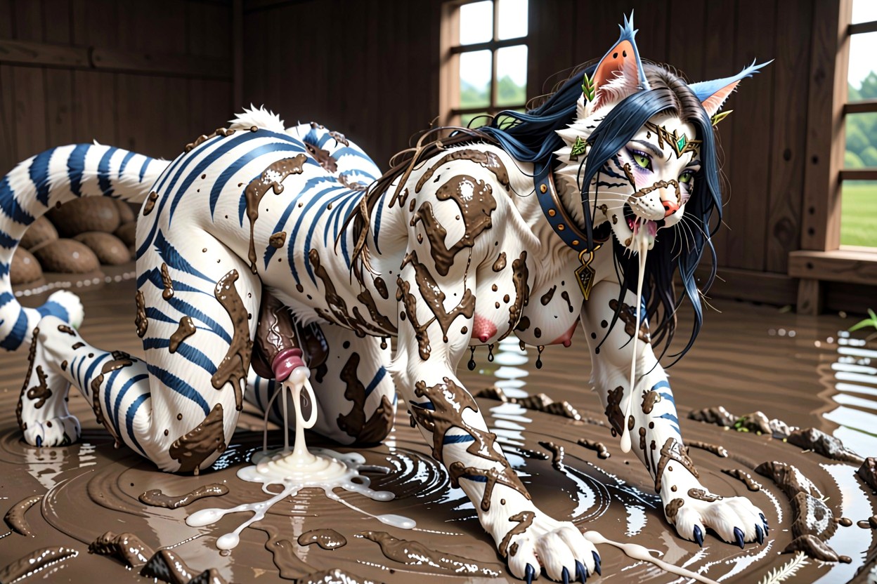 Malehorse, Mud On Nose, Cat Form Furry AI Porn