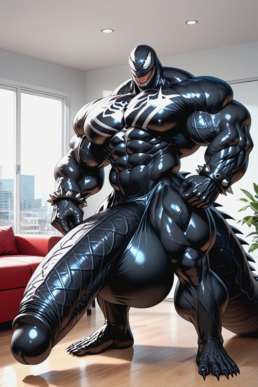 Colossal Enormous Hyper Gigantic Long Cock Bulge, Very Short Hair, Enormous Cock Wider And Longer Than Room Furry AI Porn