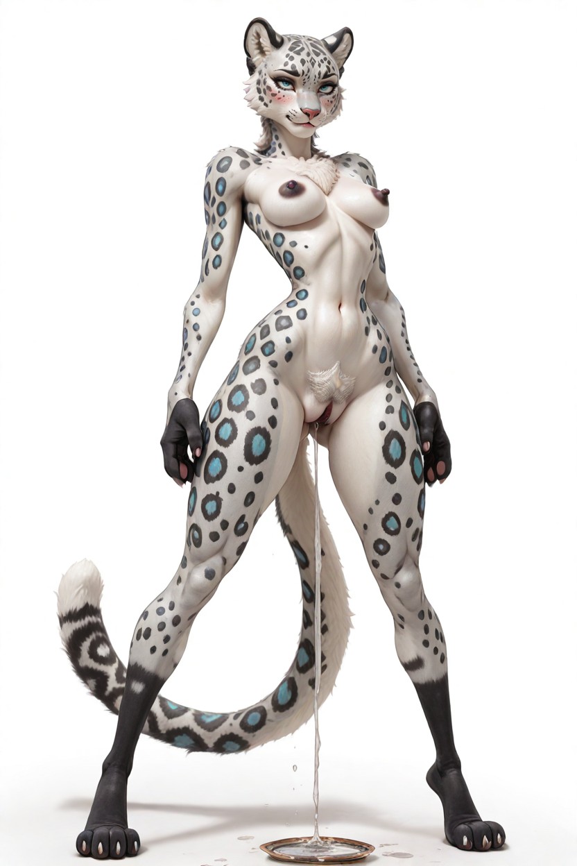 Cat Paws, Feline Pussy, Eyes Wide Open Pornografia peluda com IA