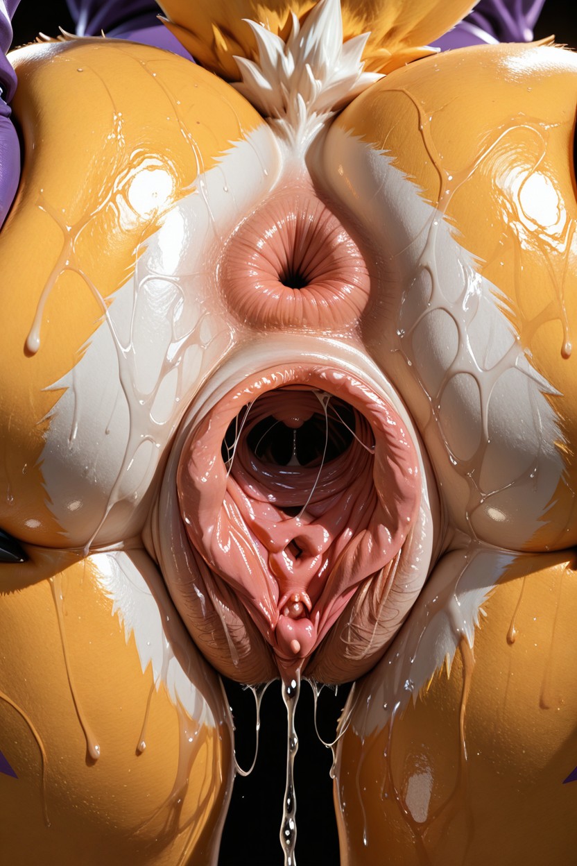 Rear View, Darkened Asshole, Renamon Furry AI Porn